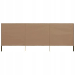 3-paneeliline tuuleklaas, 400x80 cm, taupe