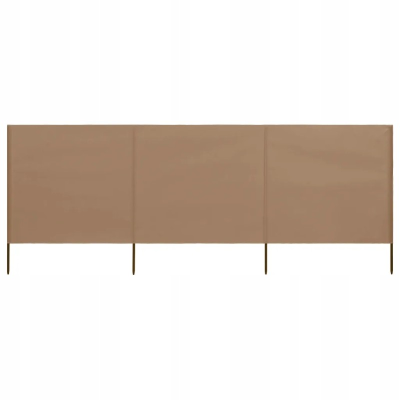 3-paneeliline tuuleklaas, 400x80 cm, taupe