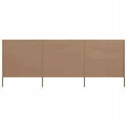 Tuuleekraan 3 paneeliga 400x80 cm puitpostidega, värvus: taupe