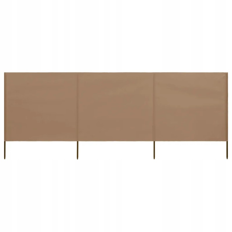 Tuuleekraan 3 paneeliga 400x80 cm puitpostidega, värvus: taupe