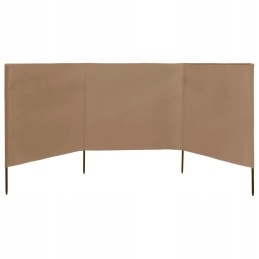 Tuuleekraan 3 paneeliga 400x80 cm puitpostidega, värvus: taupe