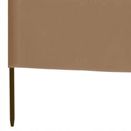 Tuuleekraan 3 paneeliga 400x80 cm puitpostidega, värvus: taupe