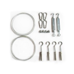 Complete assembly kit for concrete (masonry) dedicated to extendable (rolled up) sails