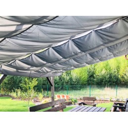 Complete mixed wall-wood assembly kit dedicated to extendable (rolled up) sails