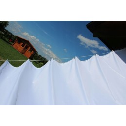 Complete mixed wall-wood assembly kit dedicated to extendable (rolled up) sails
