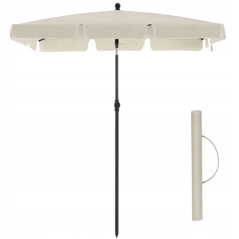 Sodo skėtis 200 x 125 cm smėlio spalvos