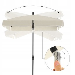 Sodo skėtis 200 x 125 cm smėlio spalvos