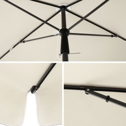 Sodo skėtis 200 x 125 cm smėlio spalvos