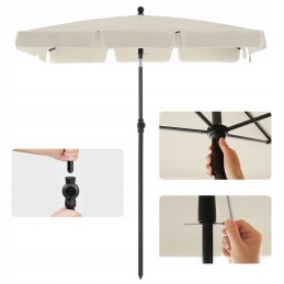 Sodo skėtis 200 x 125 cm smėlio spalvos