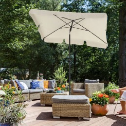 Garden umbrella 200 x 125 cm beige