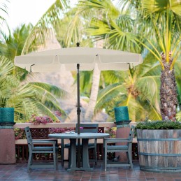 Garden umbrella 200 x 125 cm beige