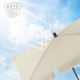 Garden umbrella 200 x 125 cm beige