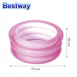 Pripučiamas baseinas 3 žiedai bestway 51033r