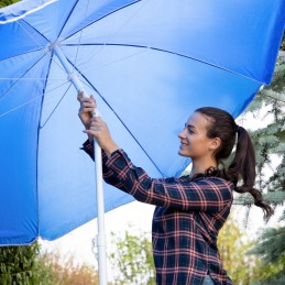 Garden beach umbrella 180 cm relaxdays taupe