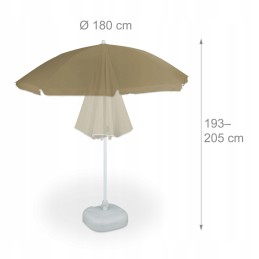 Aia rannavari 180 cm relaxdays taupe
