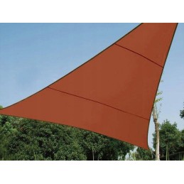 Dārza ēnas bura, trīsstūris, 3,6 x 3,6 x 3,6 m, ķieģeļu sarkana