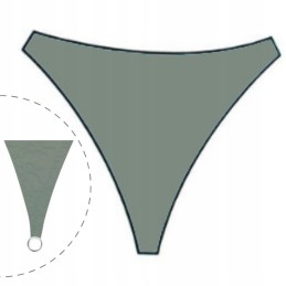 Garden shade sail triangle 3.6 x 3.6 x 3.6 m green - gray
