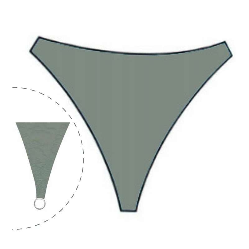 Garden shade sail triangle 3.6 x 3.6 x 3.6 m green - gray