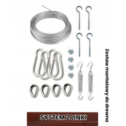 Komplekt purjede paigaldamiseks 2 liinile, pikkus 3 m