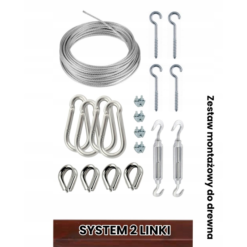 Komplekt purjede paigaldamiseks 2 liinile, pikkus 3 m