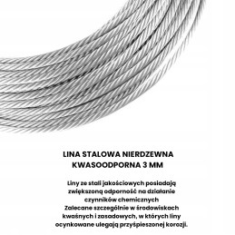 Rinkinys burėms tvirtinti ant 2 eilių, ilgis 3 m
