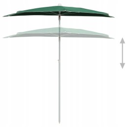 Vidaxl Half Round Garden Umbrella with Pole 180x90 cm Green