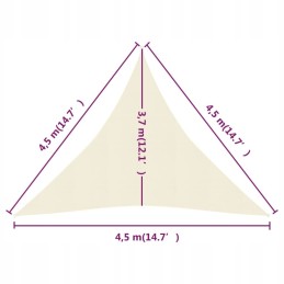 Apsauginė nuo saulės burė 160 g m2 kreminė 4 5x4