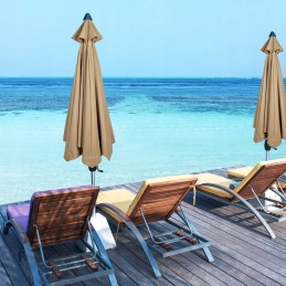 Waterproof garden umbrella cover 8 arms 300cm brown