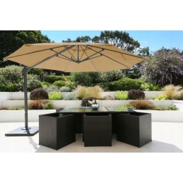 Waterproof garden umbrella cover 8 arms 300cm brown