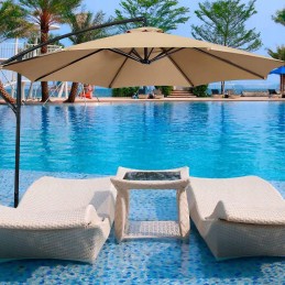 Waterproof garden umbrella cover 8 arms 300cm brown