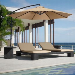 Waterproof garden umbrella cover 8 arms 300cm brown