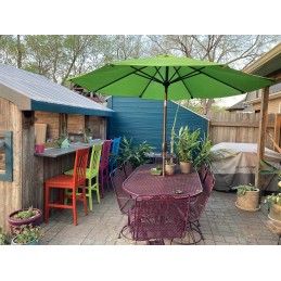 Waterproof garden umbrella cover 8 arms 300cm green