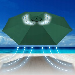 Ūdensizturīgs pārvalks dārza lietussargam, 8 rokas, 300 cm, zaļš