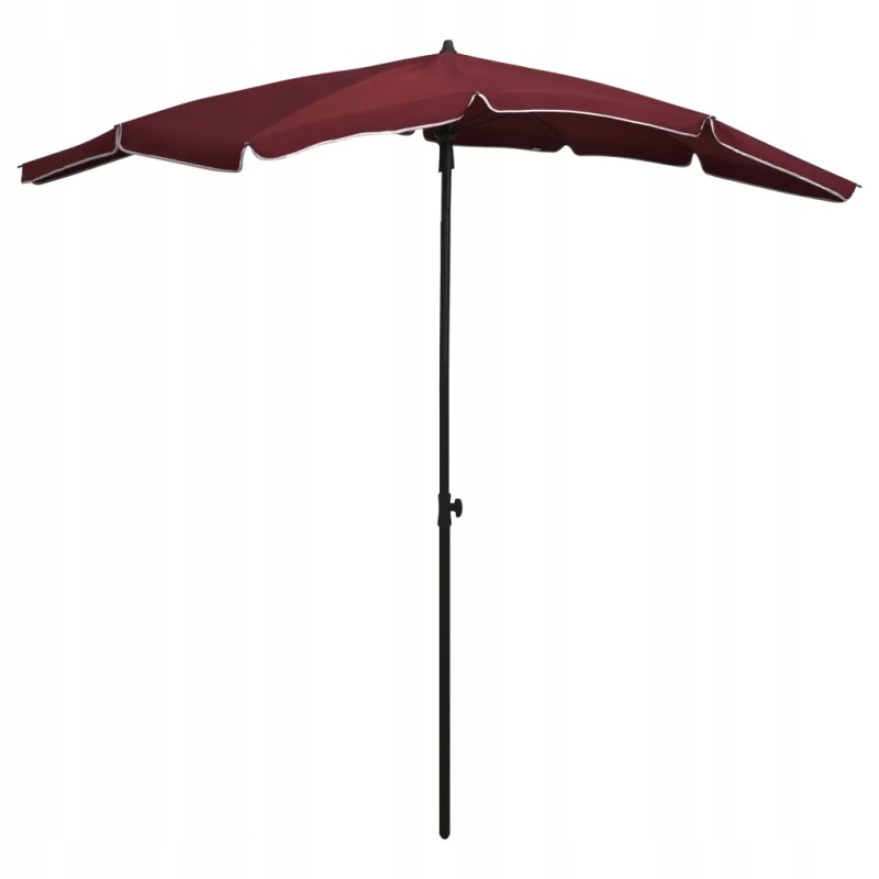 Dārza lietussargs uz staba, 200x130 cm, bordo