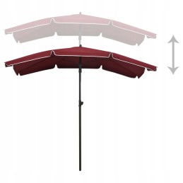 Dārza lietussargs uz staba, 200x130 cm, bordo
