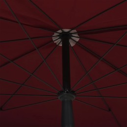 Sodo skėtis ant stulpo, 200x130 cm, bordo