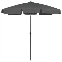 Uv beach umbrella 180x120cm, anthracite
