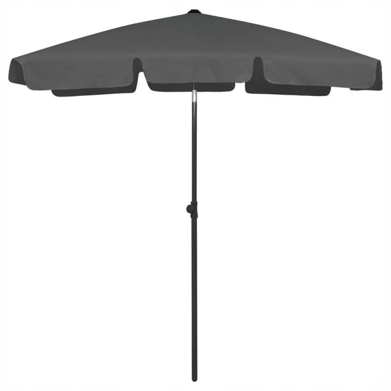 Uv beach umbrella 180x120cm, anthracite