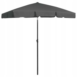 Uv beach umbrella 180x120cm, anthracite