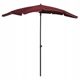 Dārza lietussargs uz staba, 200x130 cm, bordo