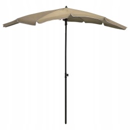 Sodo skėtis ant stulpo, 200x130 cm, taupe spalvos