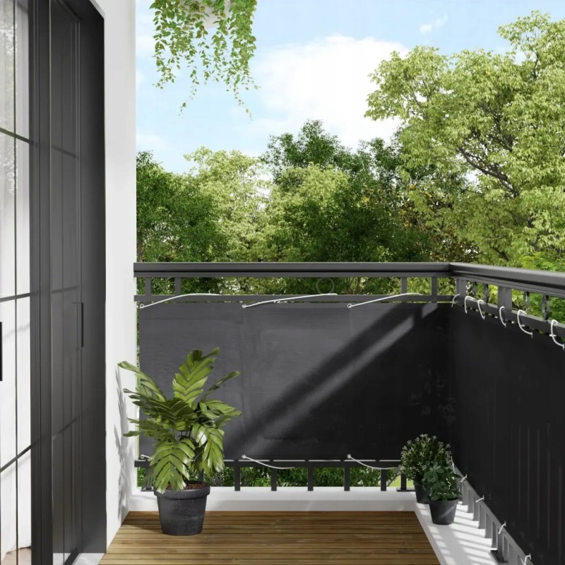 Vidaxl balkona aizsegs antracīts 75x700 cm 100 oksfordas poliesters