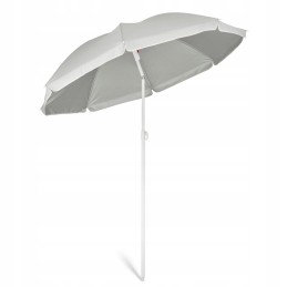 Tilting folding umbrella with cover - light gray with silver bottom