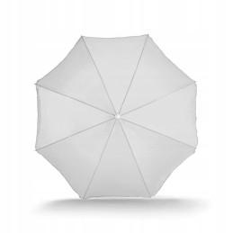 Tilting folding umbrella with cover - light gray with silver bottom
