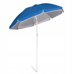 Tilting folding umbrella with cover - light gray with silver bottom