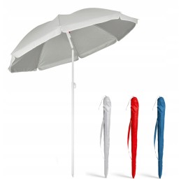 Tilting folding umbrella with cover - light gray with silver bottom