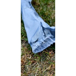 Tilting folding umbrella with cover - light gray with silver bottom