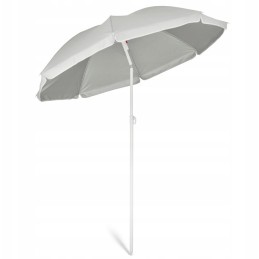 Tilting folding umbrella with cover - blue with silver bottom