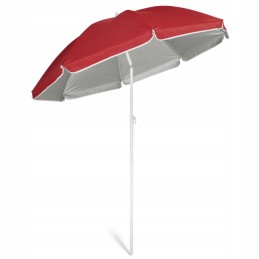 Tilting folding umbrella with cover - blue with silver bottom