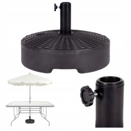 Base for garden umbrella with water load 22l filling with water